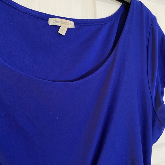 Royal blue body-con dress with cutouts - Picture 2 of 5
